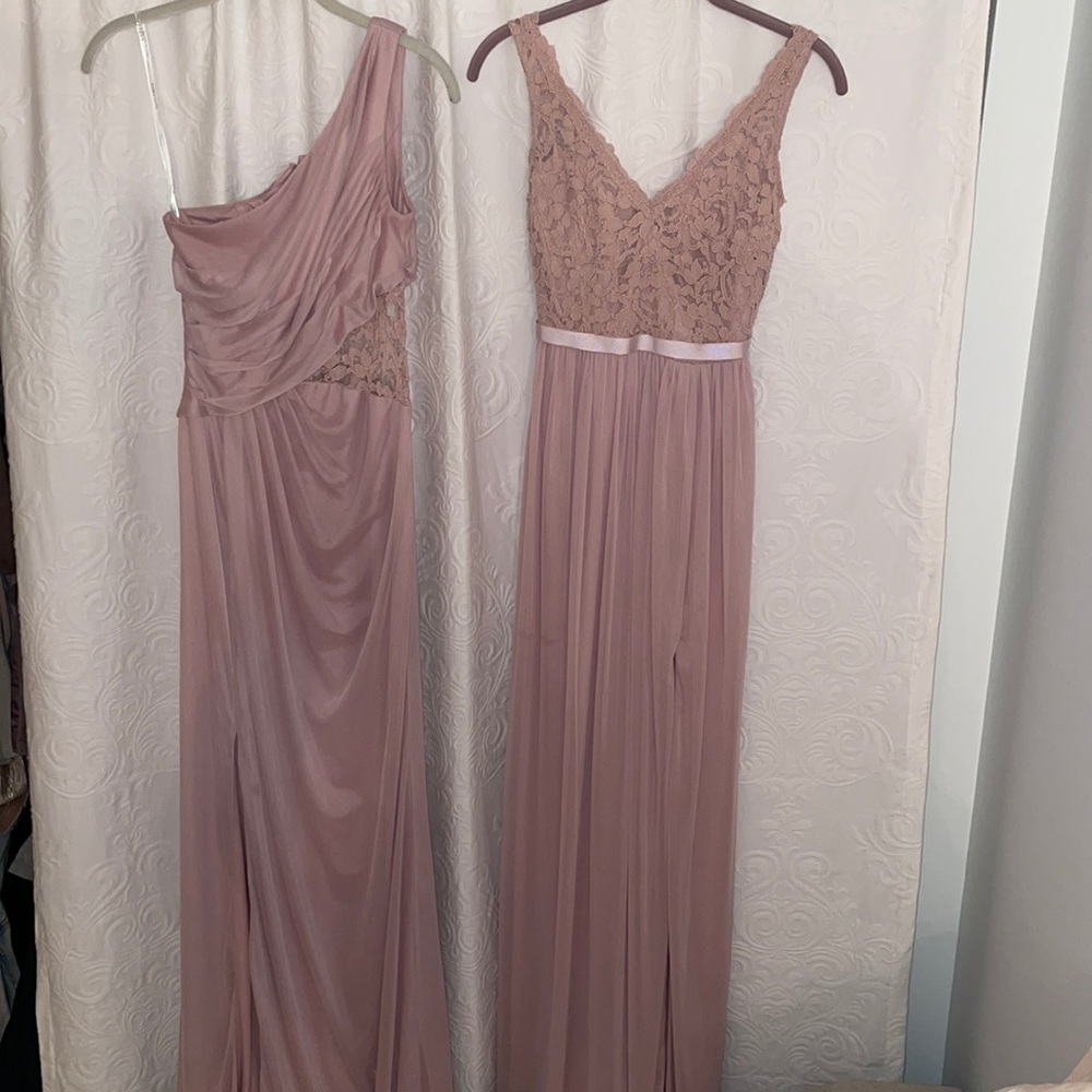 2 DAVIDS BRIDAL bridesmaid dresses. Worn once.